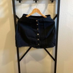 Black button down skirt